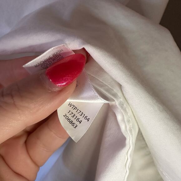 J. Jill White Button Down Tunic Top with Side Buttons and Pleats Size 4X - Picture 6 of 8